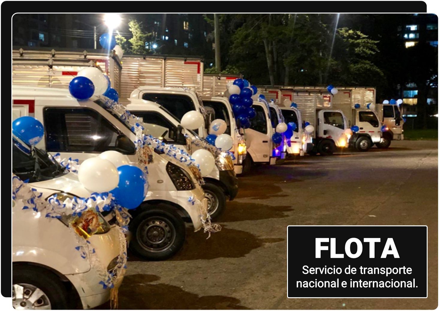 servicio de transporte nacional e internacional.